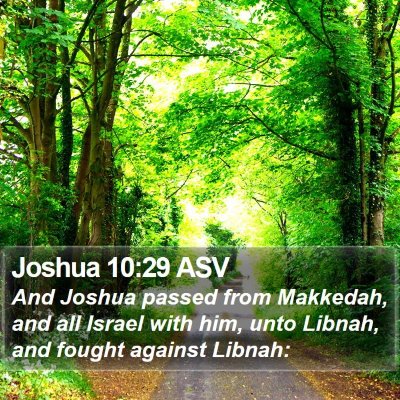 Joshua 10:29 ASV Bible Verse Image