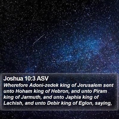 Joshua 10:3 ASV Bible Verse Image