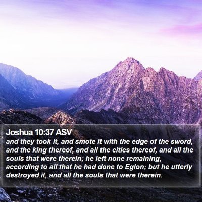 Joshua 10:37 ASV Bible Verse Image