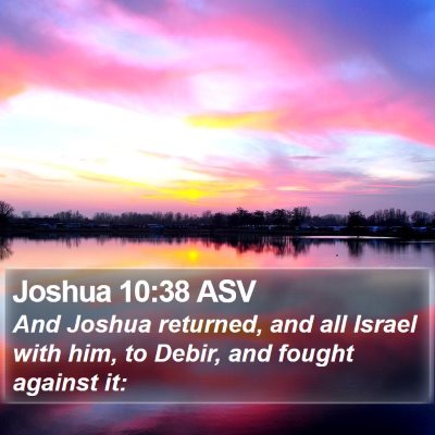 Joshua 10:38 ASV Bible Verse Image