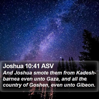 Joshua 10:41 ASV Bible Verse Image
