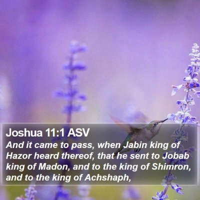 Joshua 11:1 ASV Bible Verse Image