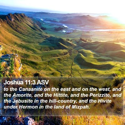 Joshua 11:3 ASV Bible Verse Image