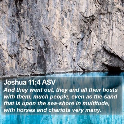 Joshua 11:4 ASV Bible Verse Image