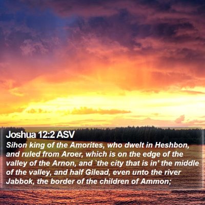 Joshua 12:2 ASV Bible Verse Image