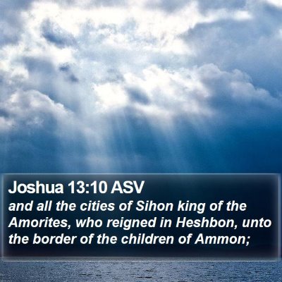Joshua 13:10 ASV Bible Verse Image