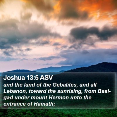 Joshua 13:5 ASV Bible Verse Image