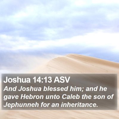 Joshua 14:13 ASV Bible Verse Image