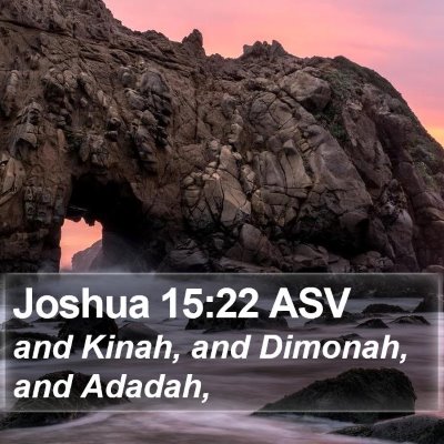 Joshua 15:22 ASV Bible Verse Image