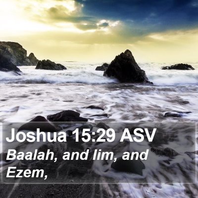 Joshua 15:29 ASV Bible Verse Image