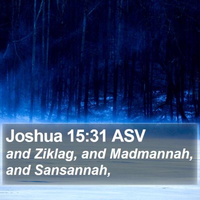 Joshua 15:31 ASV Bible Verse Image