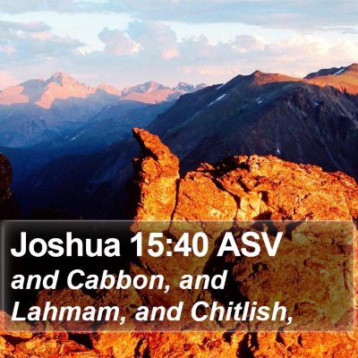 Joshua 15:40 ASV Bible Verse Image