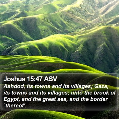 Joshua 15:47 ASV Bible Verse Image