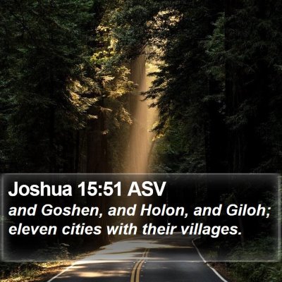 Joshua 15:51 ASV Bible Verse Image