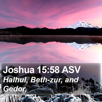 Joshua 15:58 ASV Bible Verse Image