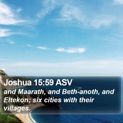 Joshua 15:59 ASV Bible Verse Image
