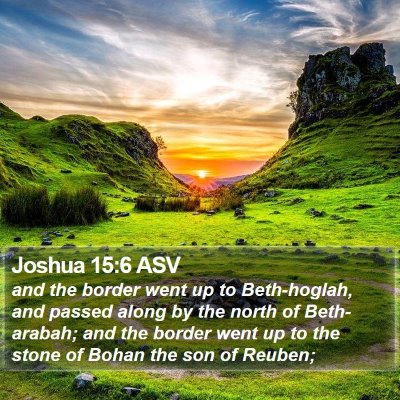 Joshua 15:6 ASV Bible Verse Image