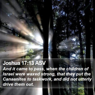 Joshua 17:13 ASV Bible Verse Image