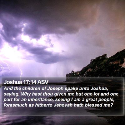 Joshua 17:14 ASV Bible Verse Image