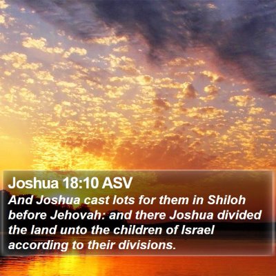 Joshua 18:10 ASV Bible Verse Image