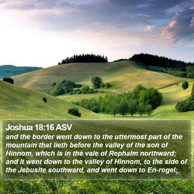 Joshua 18:16 ASV Bible Verse Image