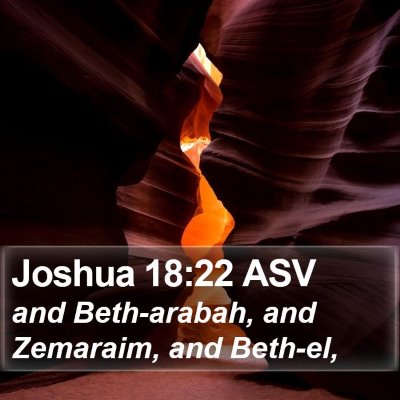 Joshua 18:22 ASV Bible Verse Image