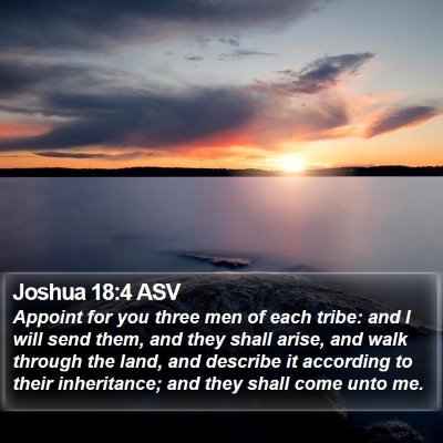 Joshua 18:4 ASV Bible Verse Image