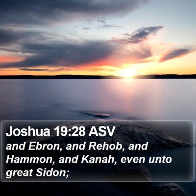 Joshua 19:28 ASV Bible Verse Image
