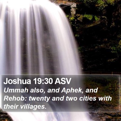 Joshua 19:30 ASV Bible Verse Image