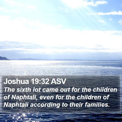 Joshua 19:32 ASV Bible Verse Image