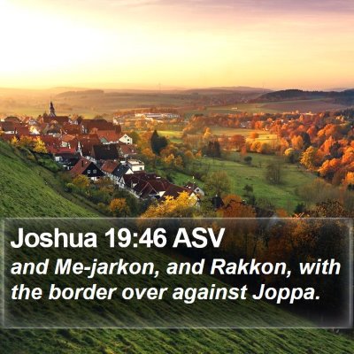 Joshua 19:46 ASV Bible Verse Image