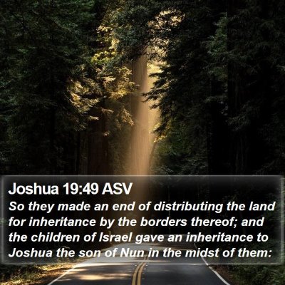 Joshua 19:49 ASV Bible Verse Image