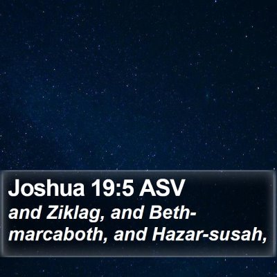 Joshua 19:5 ASV Bible Verse Image