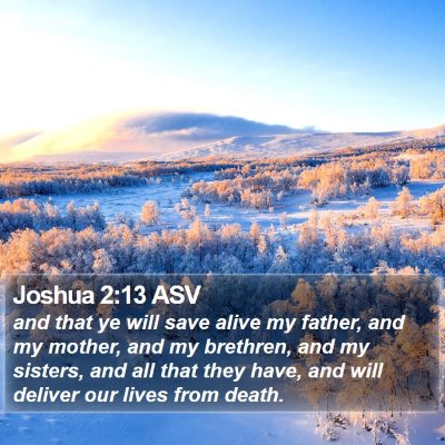 Joshua 2:13 ASV Bible Verse Image