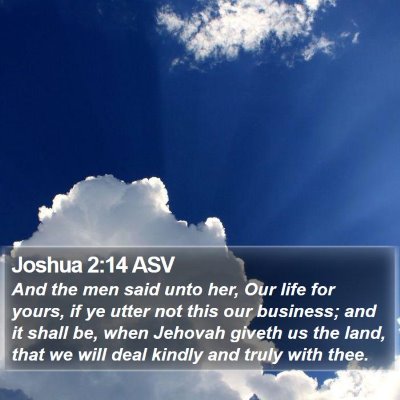 Joshua 2:14 ASV Bible Verse Image