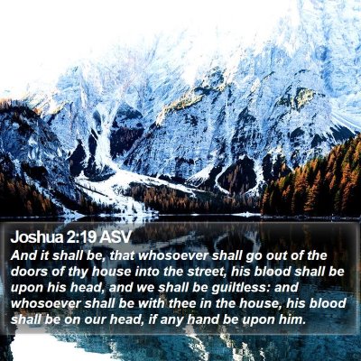 Joshua 2:19 ASV Bible Verse Image