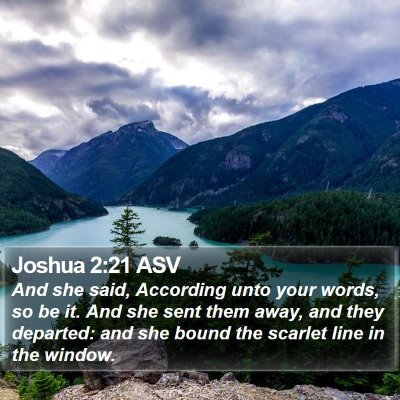 Joshua 2:21 ASV Bible Verse Image