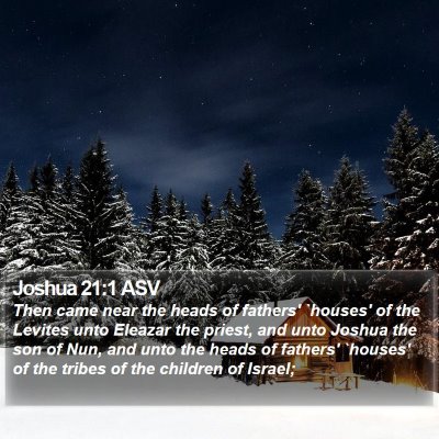 Joshua 21:1 ASV Bible Verse Image