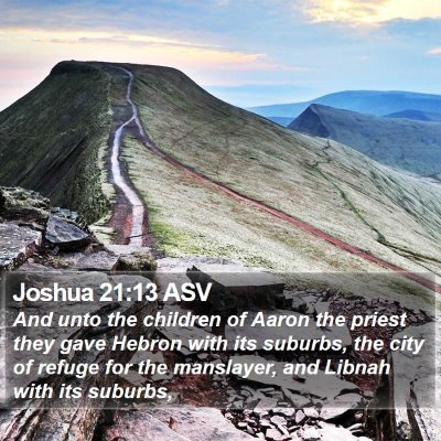 Joshua 21:13 ASV Bible Verse Image