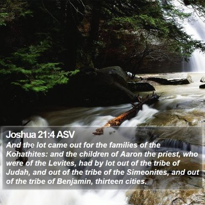Joshua 21:4 ASV Bible Verse Image
