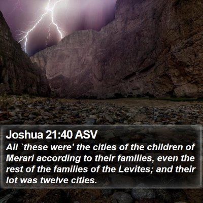 Joshua 21:40 ASV Bible Verse Image