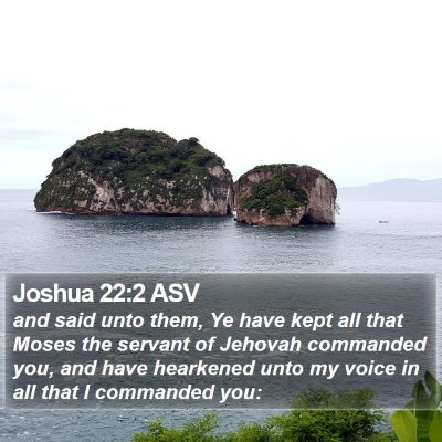 Joshua 22:2 ASV Bible Verse Image