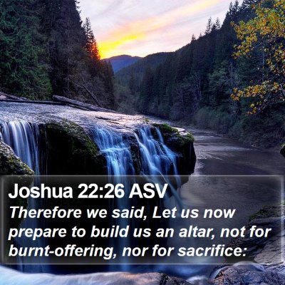 Joshua 22:26 ASV Bible Verse Image