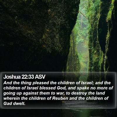 Joshua 22:33 ASV Bible Verse Image