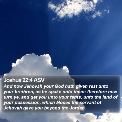 Joshua 22:4 ASV Bible Verse Image