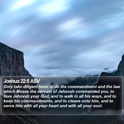 Joshua 22:5 ASV Bible Verse Image