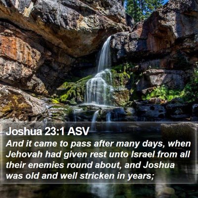 Joshua 23:1 ASV Bible Verse Image
