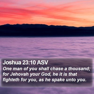 Joshua 23:10 ASV Bible Verse Image