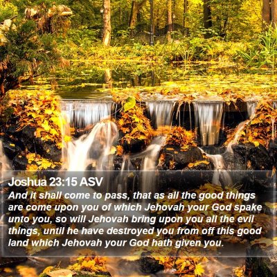 Joshua 23:15 ASV Bible Verse Image