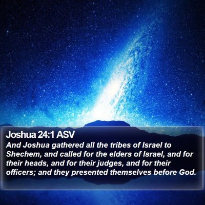 Joshua 24:1 ASV Bible Verse Image